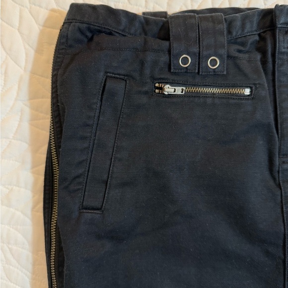 AIX Armani Exchange Black Mini Skirt Button Pocket Detail Back Zipper Sz 8 - Picture 2 of 10